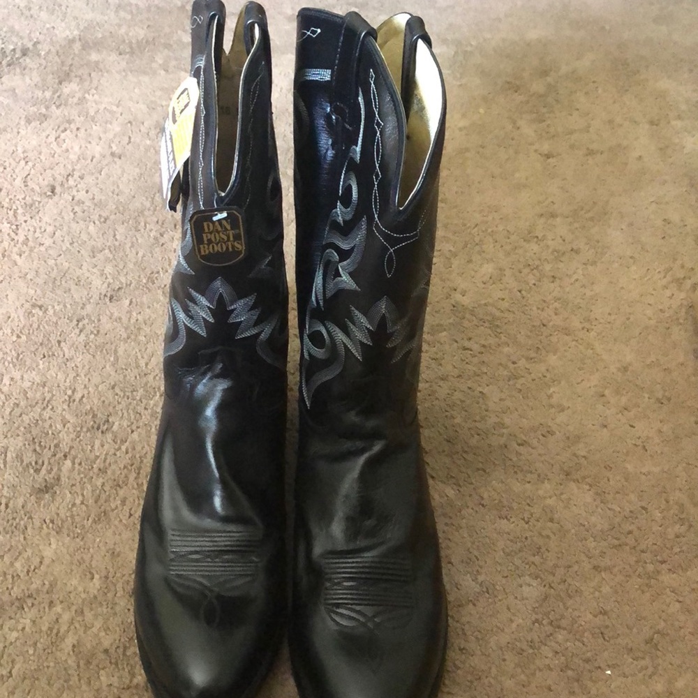 Men Cowboys Boots Black